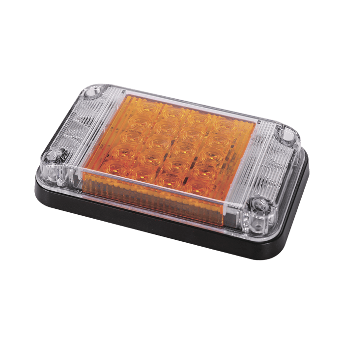 Luz de Advertencia de 7X4 pulgadas Color Ámbar Con Luces de Trabajo XLTE2345A - SILYMX