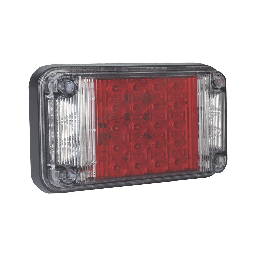 Luz de Advertencia de 7X4" Color Rojo Con Luces de Trabajo ideal para Ambulancias - SILYMX