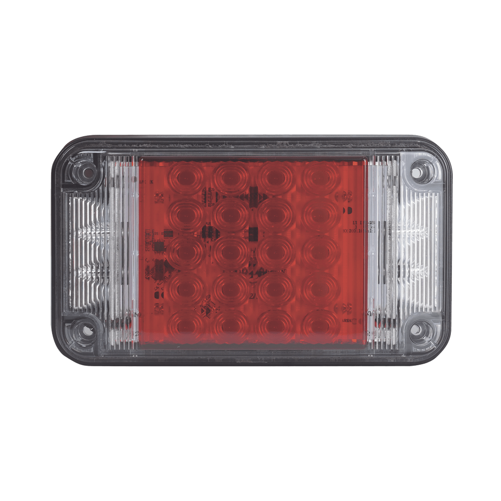 Luz de Advertencia de 7X4" Color Rojo Con Luces de Trabajo ideal para Ambulancias - SILYMX