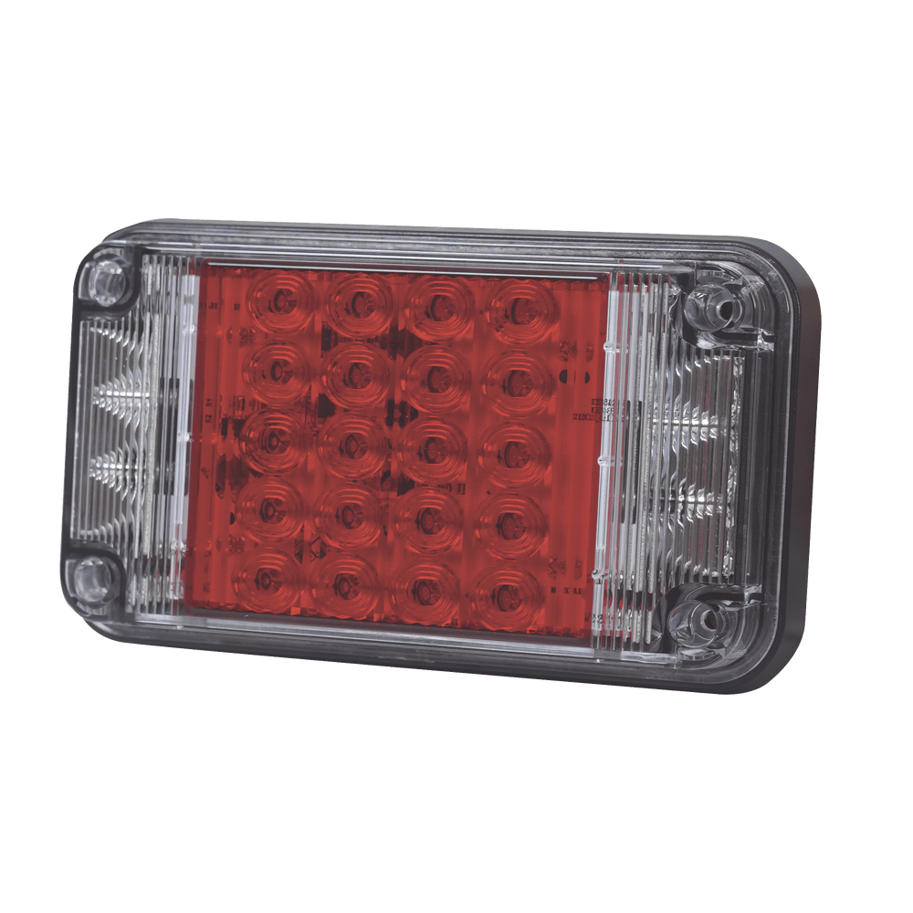 Luz de Advertencia de 7X4" Color Rojo Con Luces de Trabajo ideal para Ambulancias - SILYMX