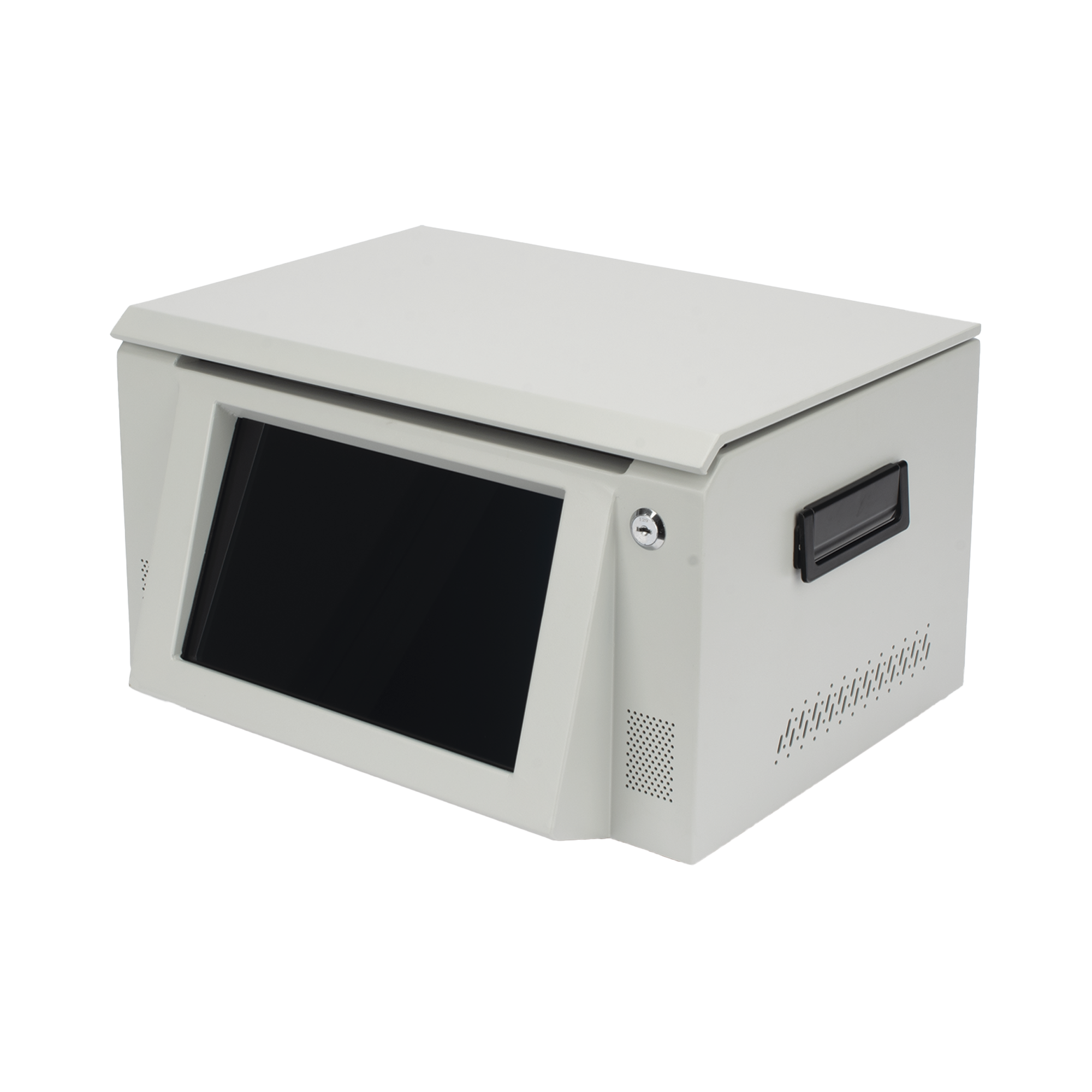 Estación de Descarga para Body Cam / 8 Puertos / Pantalla Táctil 10 Pulgadas / Ethernet 1000 Mbps / Almacenamiento 36 TB / Android Integrado