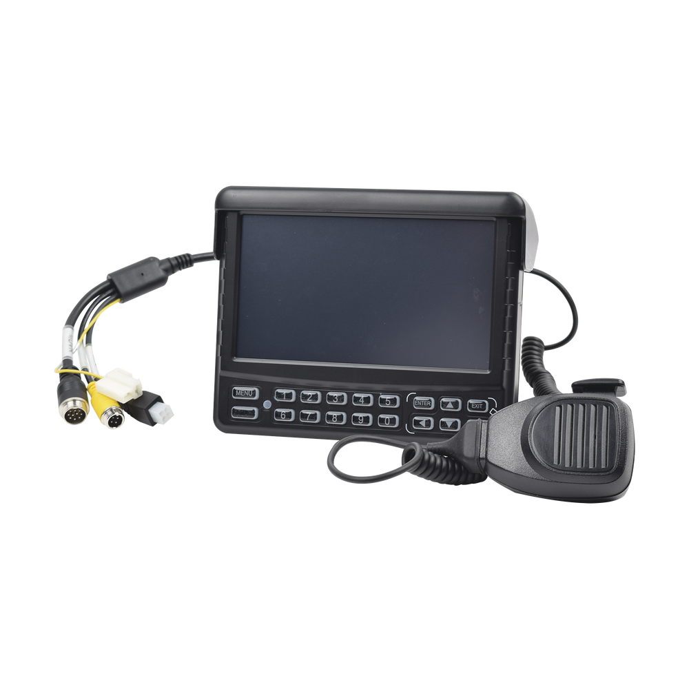 Panel de Control Dáctilar Multifuncional con Monitor de 7" Soporta Audio de Dos Vías Compatible con DVR´s Móviles XMR Epcom XMRCP4