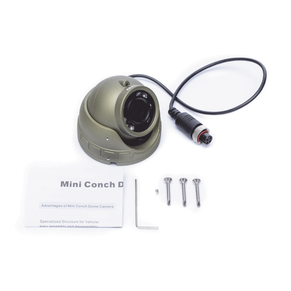 Cámara Mini Domo AHD 2 Megapixel / Lente 2.8 mm / 3 mts IR / Micrfono Integrado / Uso en Interior / Compatible con DVR´s Moviles epcom XMR / Conector Tipo Aviación - SILYMX