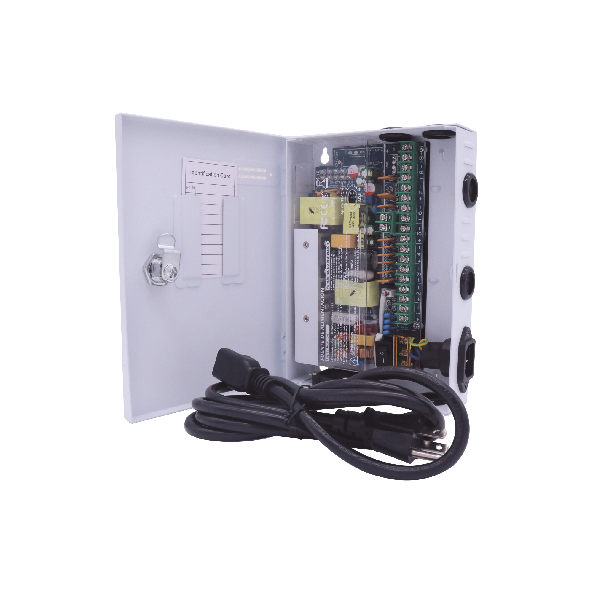 Fuente de poder PREMIUM 11-15 V 9 canales 16 A Alta tecnología en seguridad Doble ventilador Hasta 1.8 Amperes por Salida Filtro de ruido por canal Diseño de alta gama EPCOM POWERLINE XP9DC16HD - SILYMX