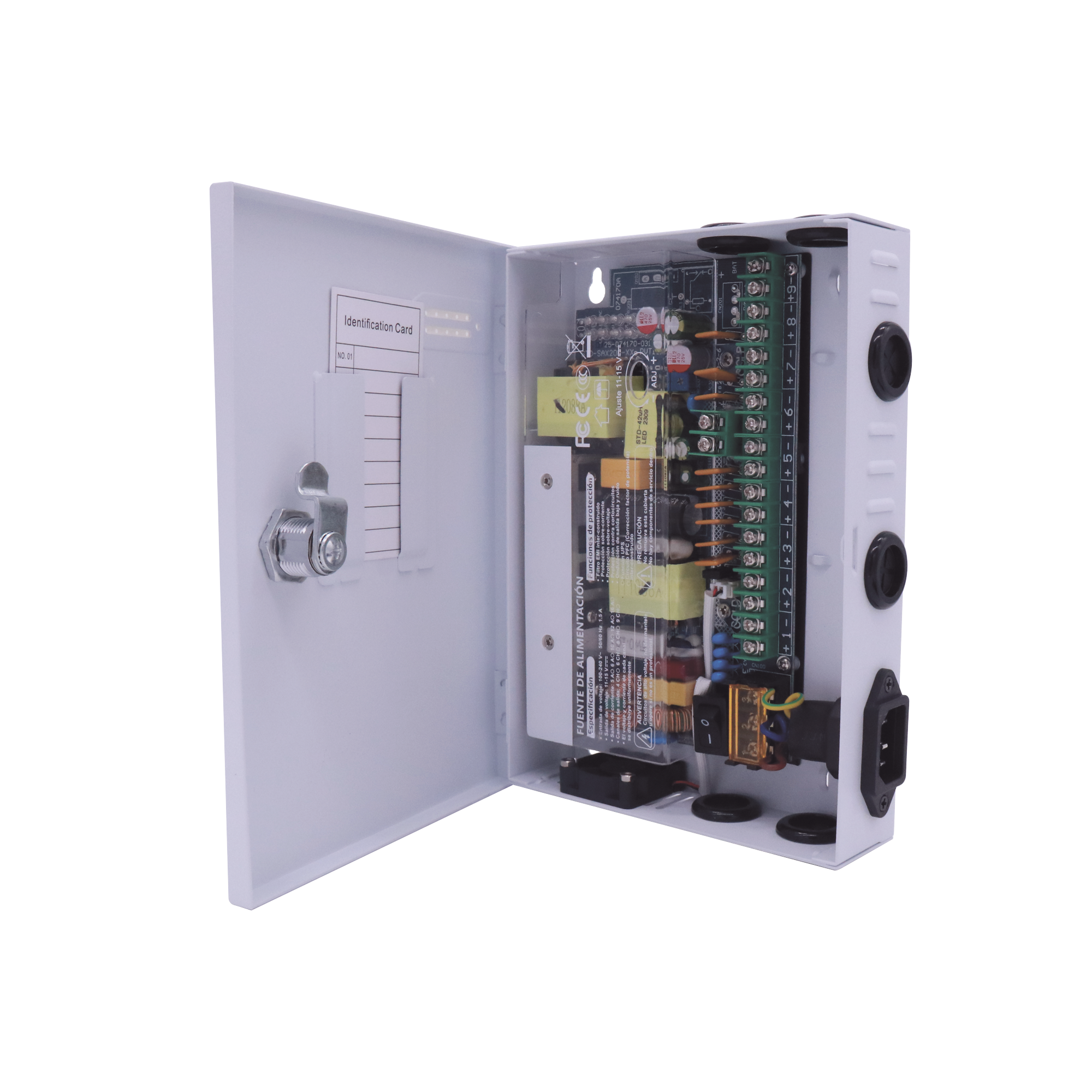 Fuente de poder PREMIUM 11-15 V 9 canales 16 A Alta tecnología en seguridad Doble ventilador Hasta 1.8 Amperes por Salida Filtro de ruido por canal Diseño de alta gama EPCOM POWERLINE XP9DC16HD - SILYMX