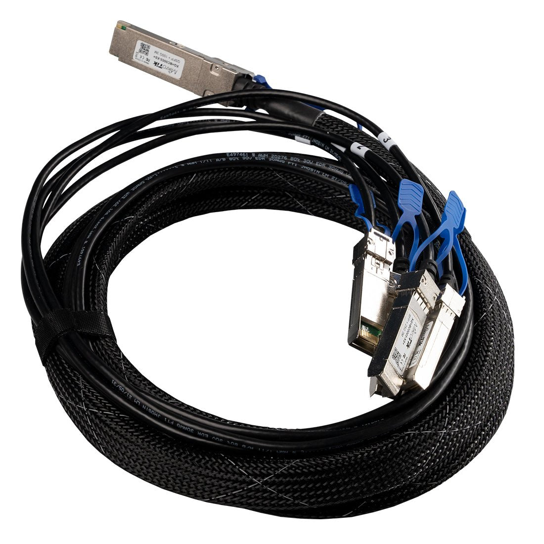 Cable de conexión QSFP28 a 4x SFP28. Conecta varios dispositivos de 25 Gigabit a CCR2216/CRS504 XQ+BC0003-XS+ - SILYMX