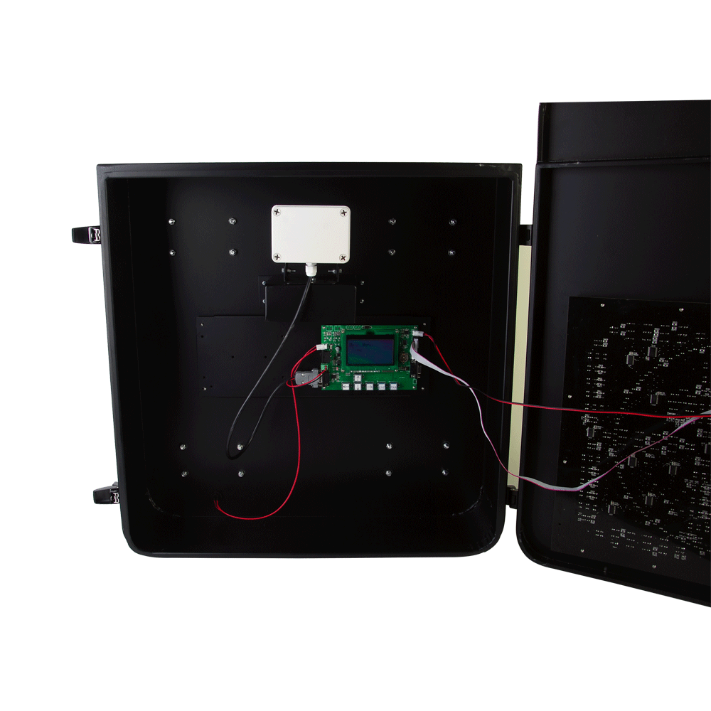 Radar Medidor de Velocidad de 3 Dígitos Doble Relevador Micro SD Puerto red TCP IP Detección de Exceso de Velocidad Integración con Cámara XRADAR-IP - SILYMX