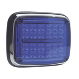 Luz de advertencia de 8 X 6" Color Azul, SAE IP67 Ideal Ambulancias - SILYMX