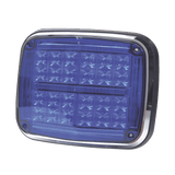 Luz de advertencia de 8 X 6" Color Azul, SAE IP67 Ideal Ambulancias - SILYMX