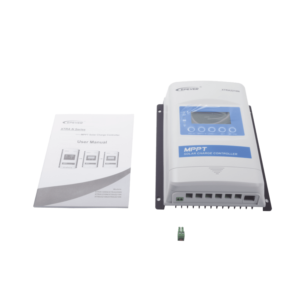 Controlador Solar EPEVER MPPT 20A 12/24V Máximo Voltaje de Circuito Abierto Voc 100Vcc Baterías de Litio XTRA-2210-N - SILYMX