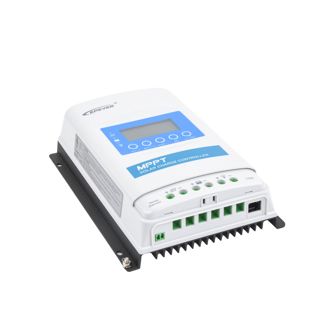 Controlador Solar Epever MPPT 30A 12/24V Máximo Voltaje de Circuito Abierto Voc 100Vcc Configurable para Baterías de Litio XTRA-3210-N - SILYMX