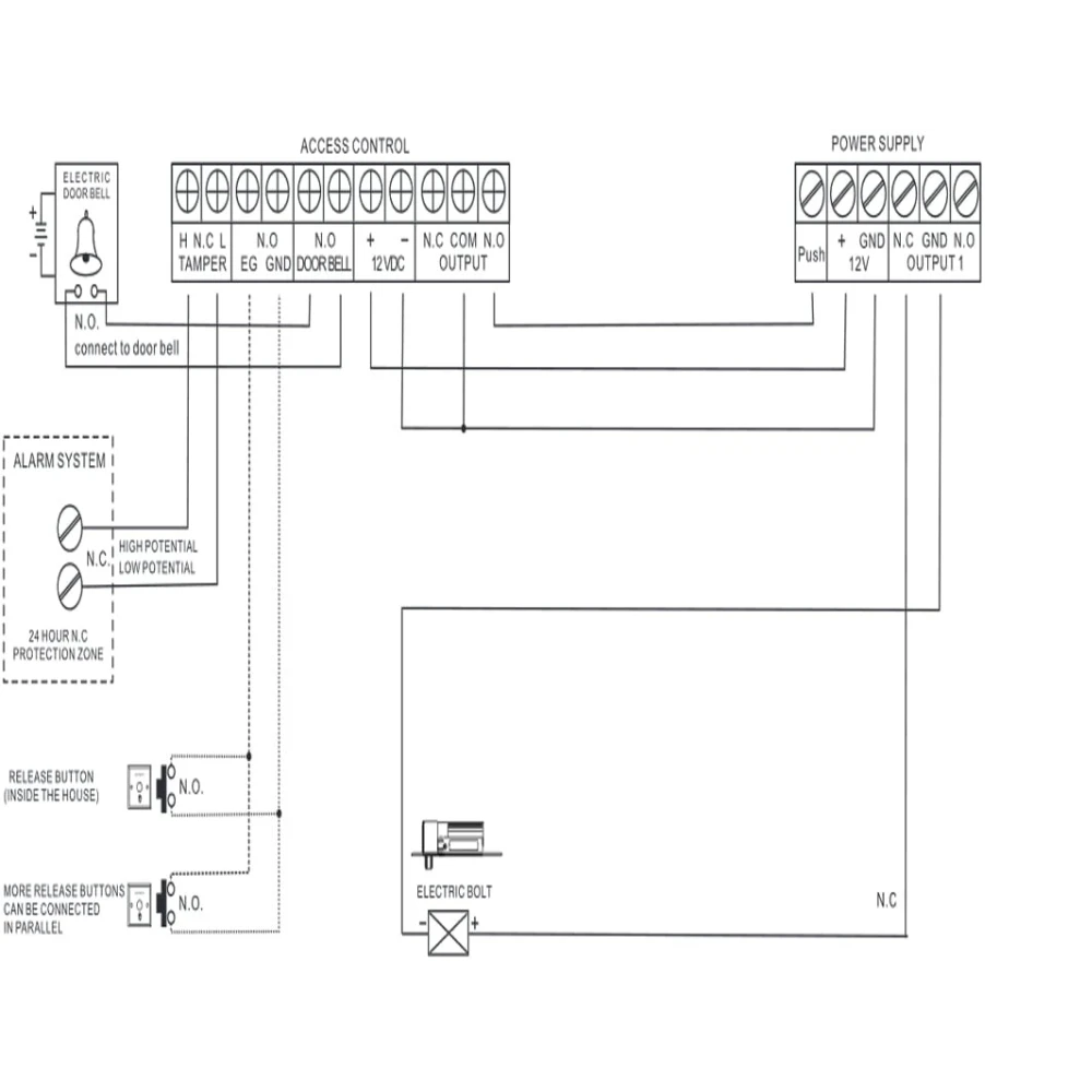 Paquete de cerradura de perno para control de acceso YB-300 + YM-600 - SILYMX