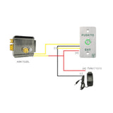 Cerradura Eléctrica Izquierda Carcasa Metálica Apertura con Botón ABK-702B-L - SILYMX