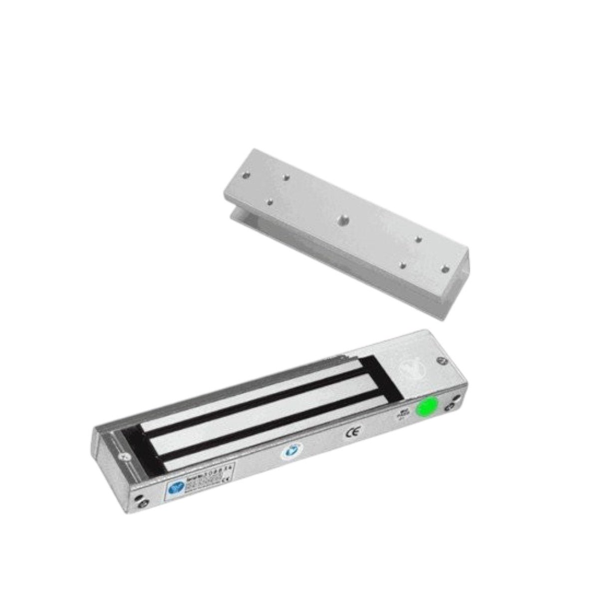 Paquete de Cerradura Magnética para Puertas de Vidrio sin Marco YM-180N(LED) + MBK-180U - SILYMX