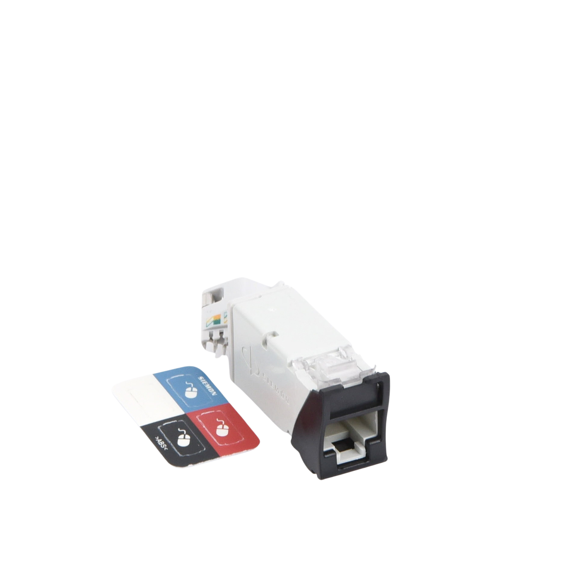 Jack Z-MAX Cat6A Blindado Montaje híbrido en Placa de Pared (Plano y Angulado) Color Negro Z6A-S01 - SILYMX