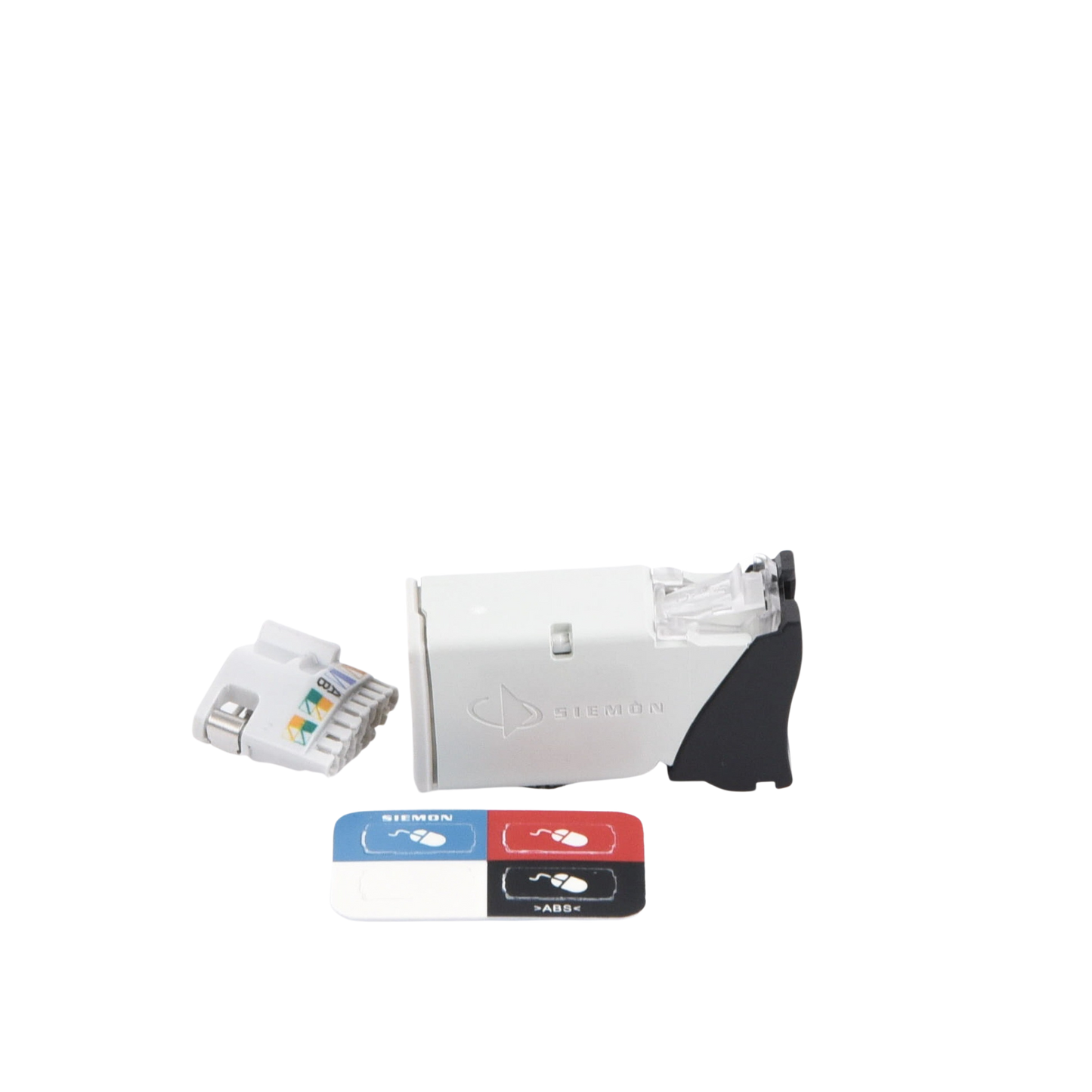 Jack Z-MAX Cat6A Blindado Montaje híbrido en Placa de Pared (Plano y Angulado) Color Negro Z6A-S01 - SILYMX