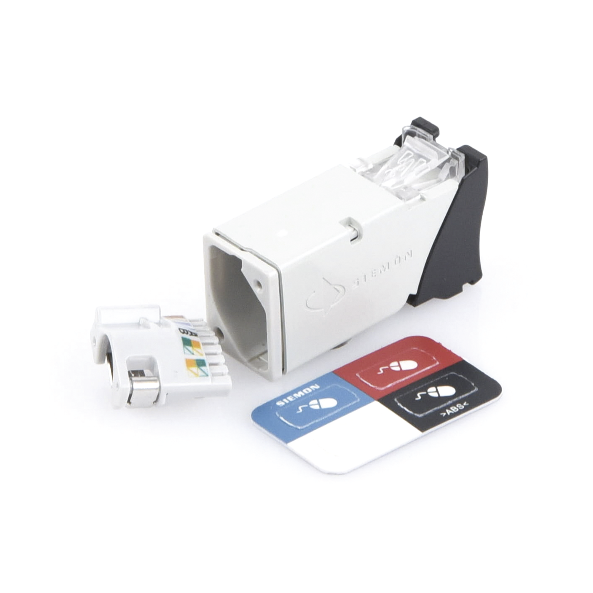 Jack Z-MAX Cat6A Blindado Montaje híbrido en Placa de Pared (Plano y Angulado) Color Negro Z6A-S01 - SILYMX