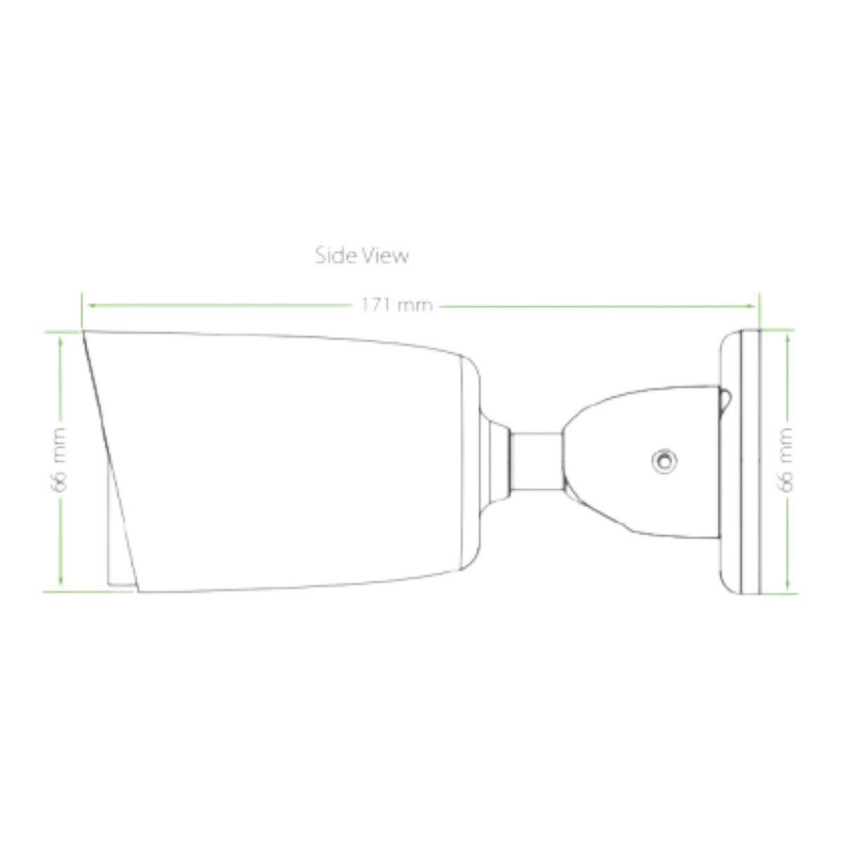Cámara IP Bullet 5 Megapíxeles Compresión H.265 Lente 3.6 mm Alcance IR 30 mts Detección Facial Micrófono Integrado Carcasa metálica PoE IP67 P2P ONVIF Profile S BS-855P22C-S7-MI - SILYMX