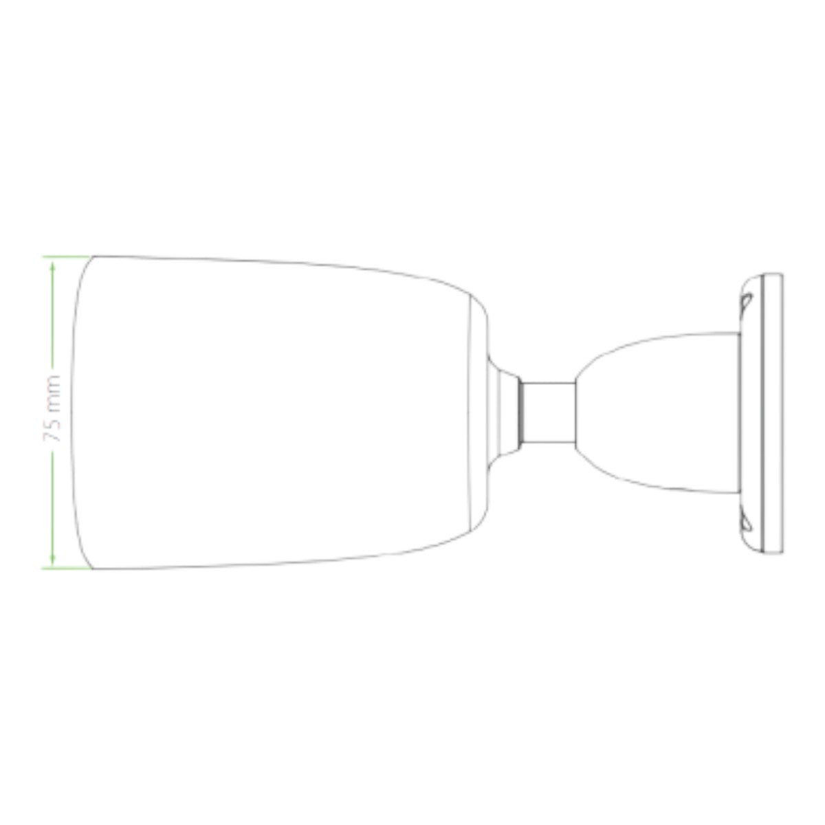 Cámara IP Bullet 5 Megapíxeles Compresión H.265 Lente 3.6 mm Alcance IR 30 mts Detección Facial Micrófono Integrado Carcasa metálica PoE IP67 P2P ONVIF Profile S BS-855P22C-S7-MI - SILYMX