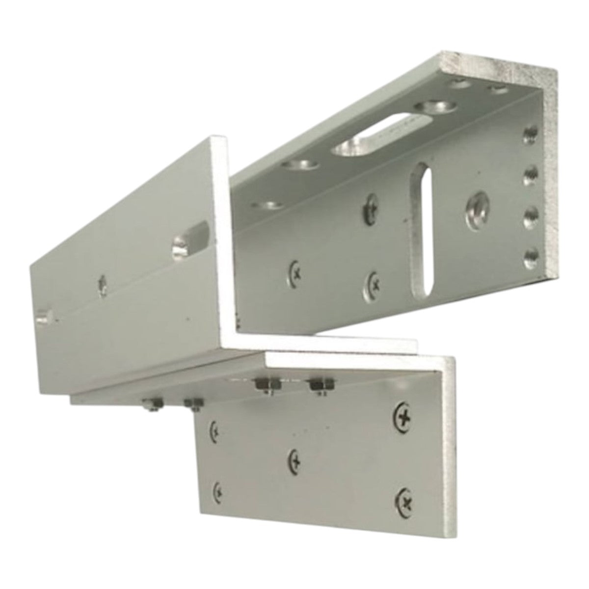 Paquete de contrachapa magnética de 120 kg voltaje de 12VDC incluye soporte ZL para su instalación compatible para puertas de madera y metalLM1805 - LMB120ZL - SILYMX