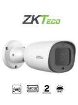 Cámara IP Bullet 2 MP Zkteco para reconocimiento de placas Software LPR integrado Lente Motorizado POE IP67 Audio Ranura para tarjeta SD BL-852Q38A-LP - SILYMX