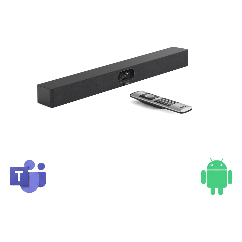 Barra de Videoconferencia Yealink A40 para Salas Medianas con Android 13 Integrado para Microsoft Teams - No Requiere PC - Incluye Control Remoto - Imagen 1