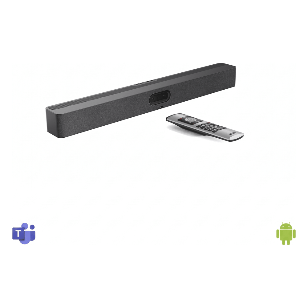 Barra de Videoconferencia A50 de Yealink para Salas Medianas y Grandes con Android Integrado para Microsoft Teams y Modo BYOD - Incluye Control Remoto - Imagen 2