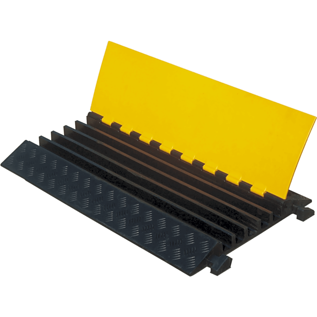 Topes y Reductores de EstacionamientoACCESSPROAC905-CVProtector de Cables 5 Canales 90cm Goma 4.6 Ton Canal 38x35mm Amarillo Negro ACCESSPRO AC905 - CV - SILYMX
