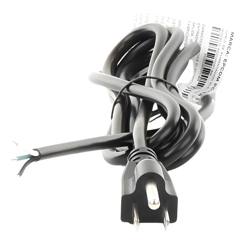 Cable de Alimentación Eléctrica 120-240 Vca 1.8m (5.91ft) 18 AWG Clavija Tipo B Puntas Libres EPCOM POWERLINE ACCORDP1.8M - Imagen 2
