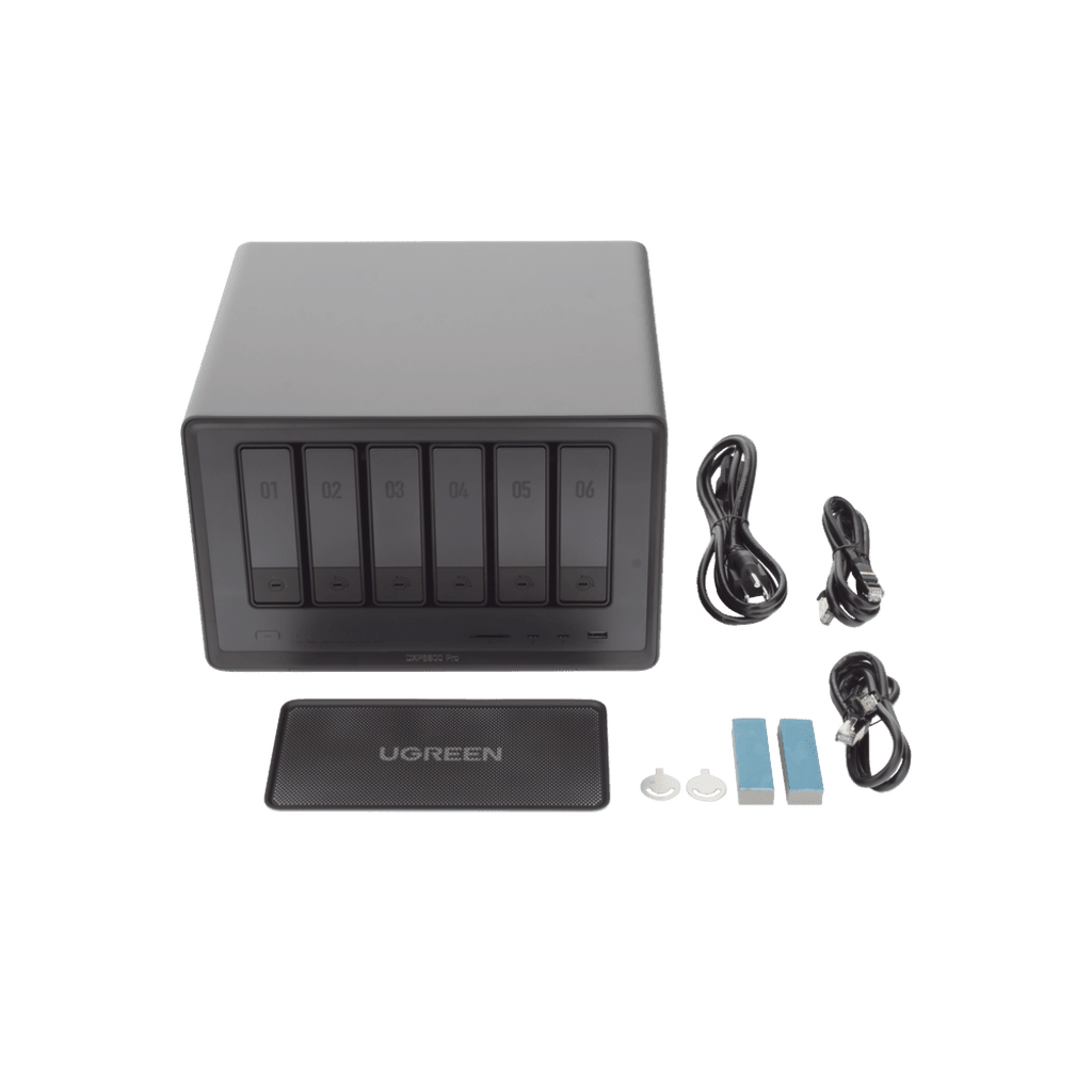 Servidor NASUGREEN25898BNAS UGREEN NASync DXP6800 Pro Intel Core i5 - 1215U 10 Núcleos 6 Bahías SATA + 2 M.2 NVMe 2 Puertos Thunderbolt 4 2 Puertos 10GbE 8K HDMI PCIe 4.0 x4 DDR5 Hasta 64GB Multiplataforma 25898B - SILYMX