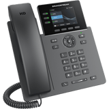Teléfono IP Grandstream Grado Operador 3 Líneas 12 Botones Virtuales Multiuso Pantalla LCD 2.8 Pulgadas Puertos Gigabit con PoE Audio HD Compatible con GDMS GRP2611G