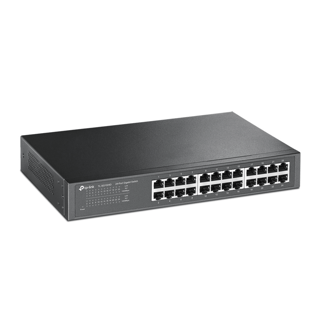 Switch Gigabit de 24 Puertos 10/100/1000 Mbps para Escritorio o Rack | TP-LINK TL-SG1024D - SILYMX