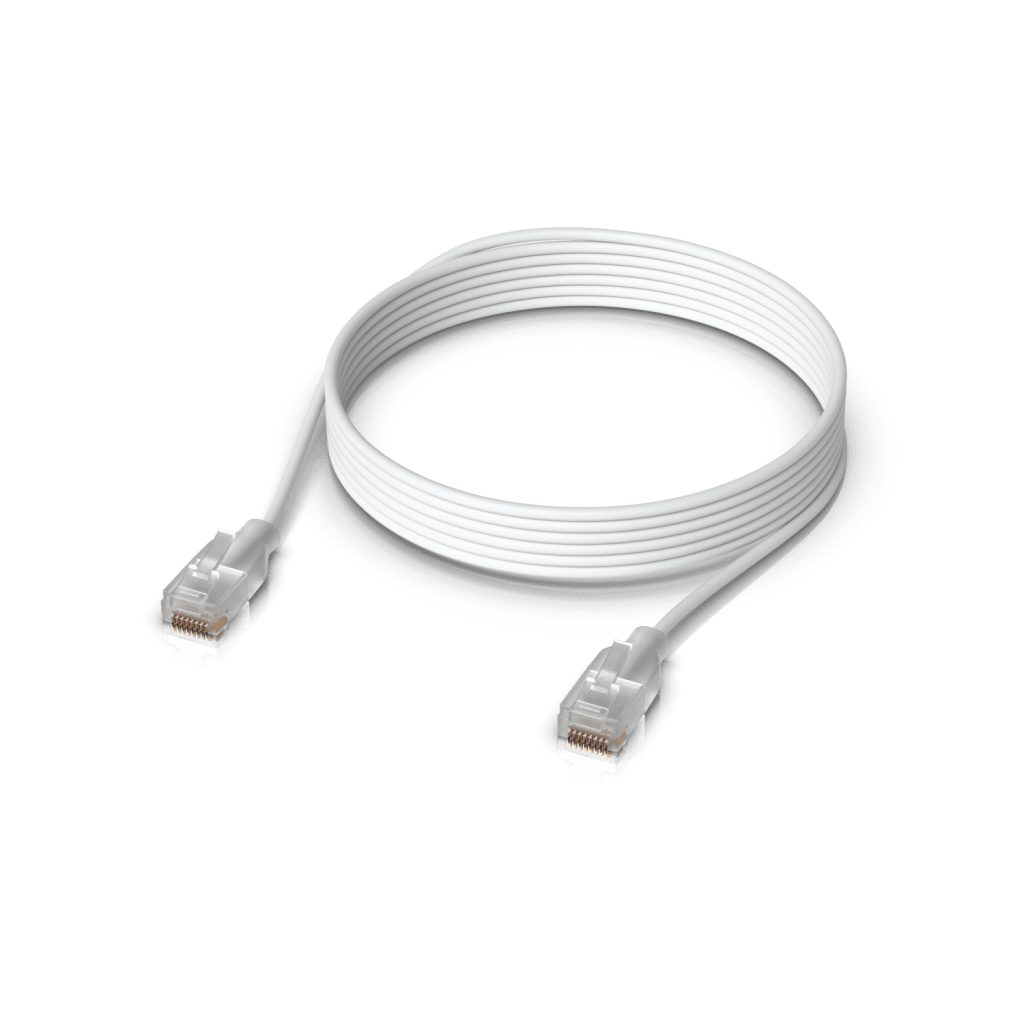 Patchcord UniFi Etherlighting™ 2 m Cat6 – 2.5GbE, PoE++, RJ45 Transparente para Switches Ubiquiti UACC-CABLE-PATCH-EL-2M-W - SILYMX