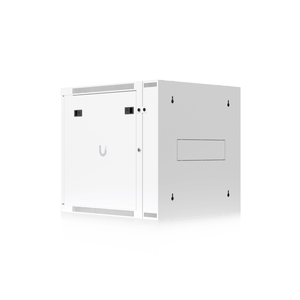 Gabinete Ubiquiti UniFi 12U Swing-Out 600 x 700 mm – Rack Cerrado para Pared con Puerta Abatible y Ventilación Integrada UACC-RACK-12U-WALL-SW-P - SILYMX