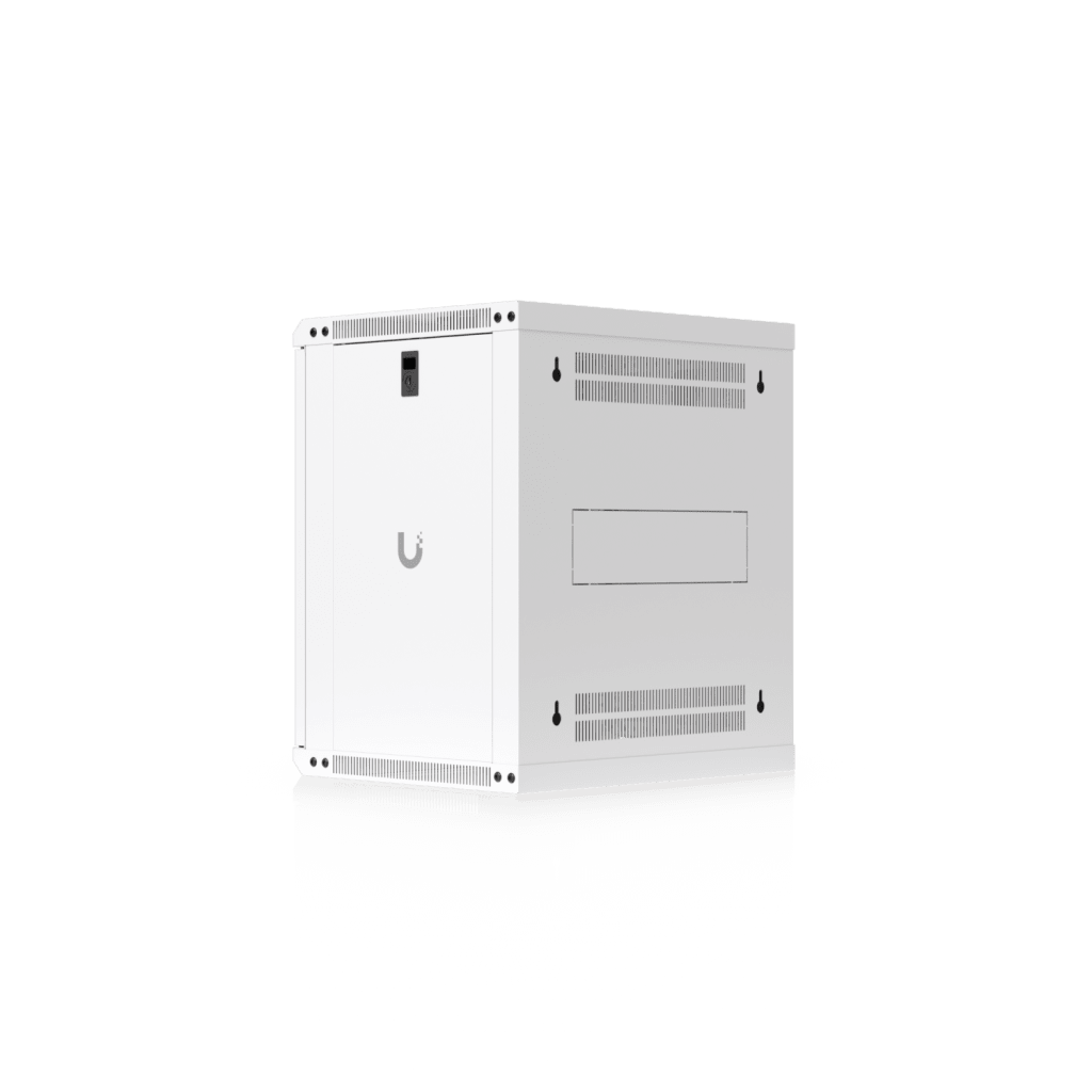 Gabinete Ubiquiti UniFi 12U 550 x 450 mm – Rack Cerrado para Pared con Vidrio Templado y Ventilación Integrada UACC-RACK-12U-WALL-450-G - SILYMX