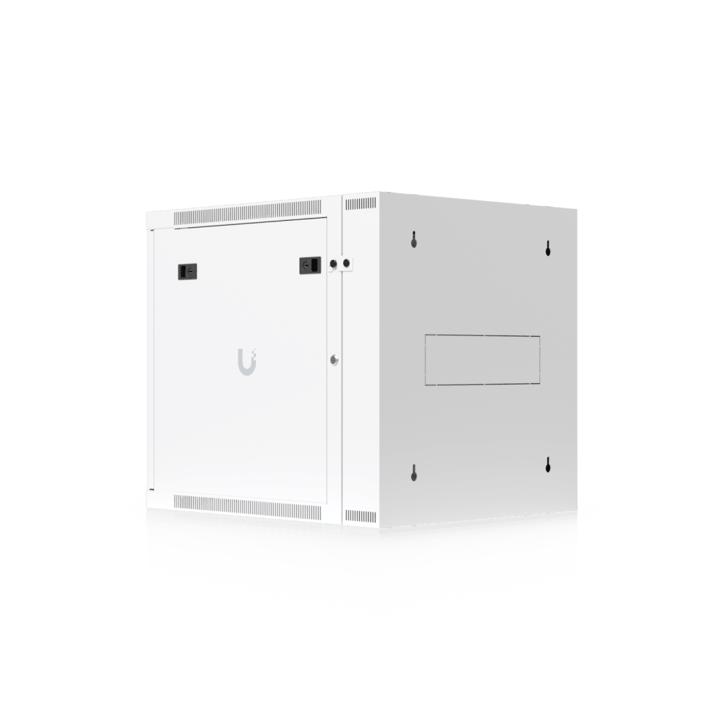 Gabinete Ubiquiti UniFi 12U 600 x 703 mm – Rack Cerrado para Pared con Vidrio Templado y Puerta Abatible Swing-Out UACC-RACK-12U-WALL-SW-G - SILYMX
