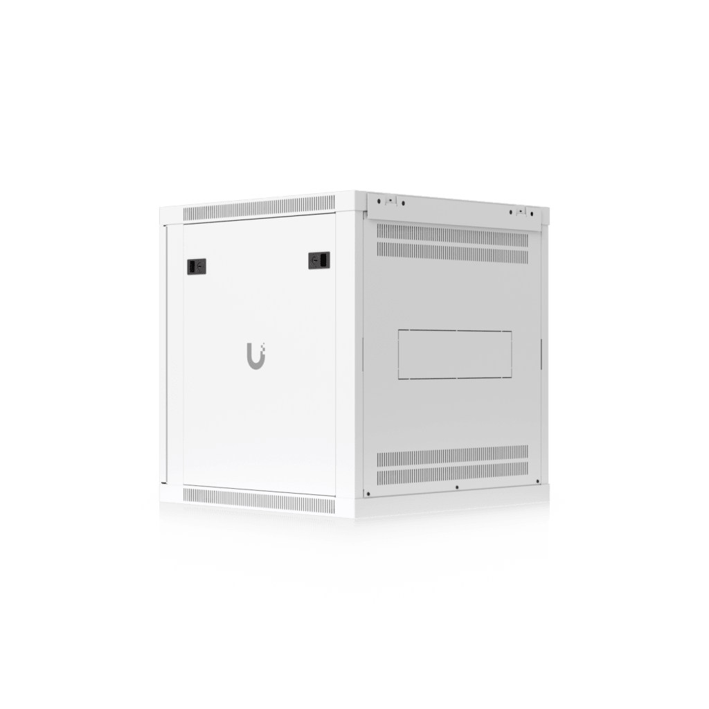 Gabinete Ubiquiti UniFi 12U 598 x 600 mm – Rack Cerrado para Pared con Puerta Perforada y Ventilación Integrada UACC-RACK-12U-WALL-600-P - SILYMX