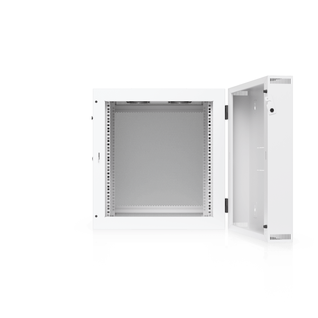 Gabinete Ubiquiti UniFi 12U Swing-Out 600 x 700 mm – Rack Cerrado para Pared con Puerta Abatible y Ventilación Integrada UACC-RACK-12U-WALL-SW-P - SILYMX