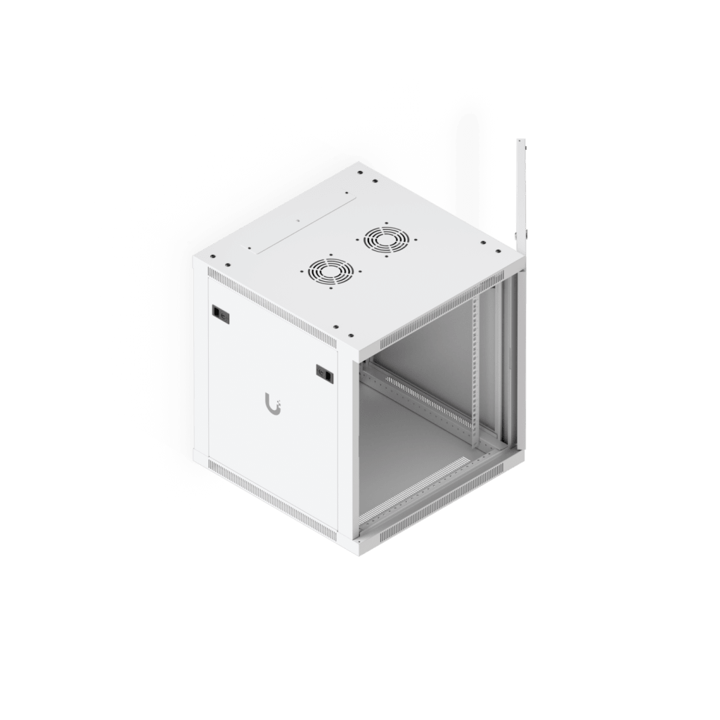 Gabinete Ubiquiti UniFi 12U 598 x 600 mm – Rack Cerrado para Pared con Puerta Perforada y Ventilación Integrada UACC-RACK-12U-WALL-600-P - SILYMX