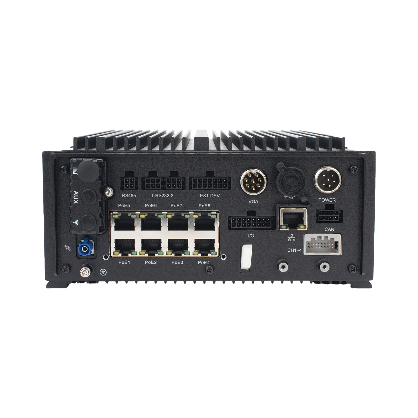 DVR Hibrido Móvil 1080p / 4 Canales TURBO + 8 Canales IP / Soporta 4G / WiFi / GPS / Sensor G / Soporta 2 Memorias SD / Alarmas I/O / Salida de Video HIKVISION - Imagen 3