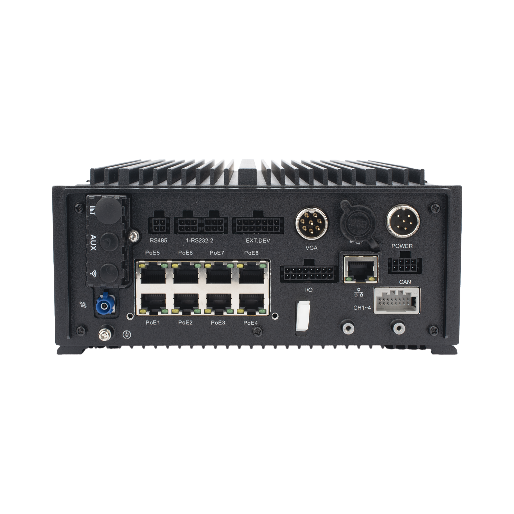 DVR Hibrido Móvil 1080p / 4 Canales TURBO + 8 Canales IP / Soporta 4G / WiFi / GPS / Sensor G / Soporta 2 Memorias SD / Alarmas I/O / Salida de Video HIKVISION - Imagen 3
