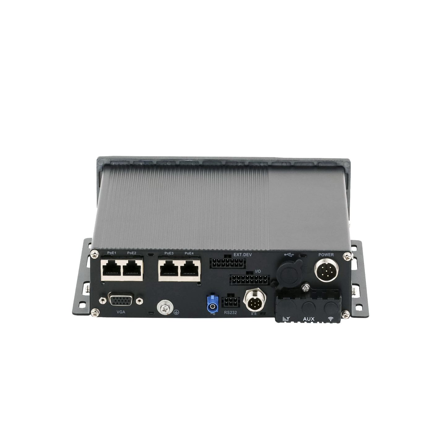 NVR Móvil de 4 Canales de 2 Megapixel / 4 PoE + 4 vía Switch Extendible / 2 Bahías de Disco Duro / Incluye Modulo GPS / conector RJ45 HIKVISION - Imagen 3