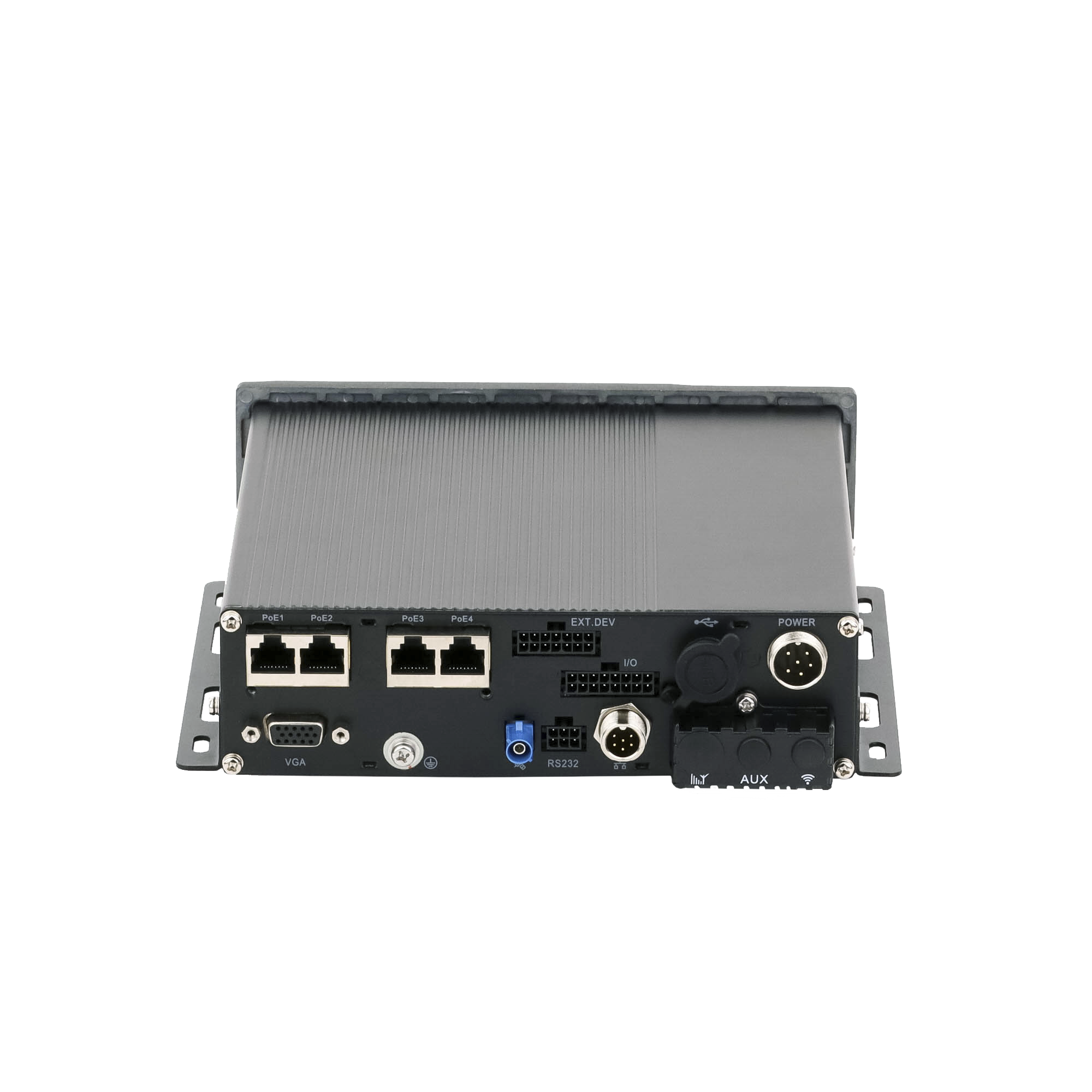 NVR Móvil de 4 Canales de 2 Megapixel / 4 PoE + 4 vía Switch Extendible / 2 Bahías de Disco Duro / Incluye Modulo GPS / conector RJ45 HIKVISION - Imagen 3