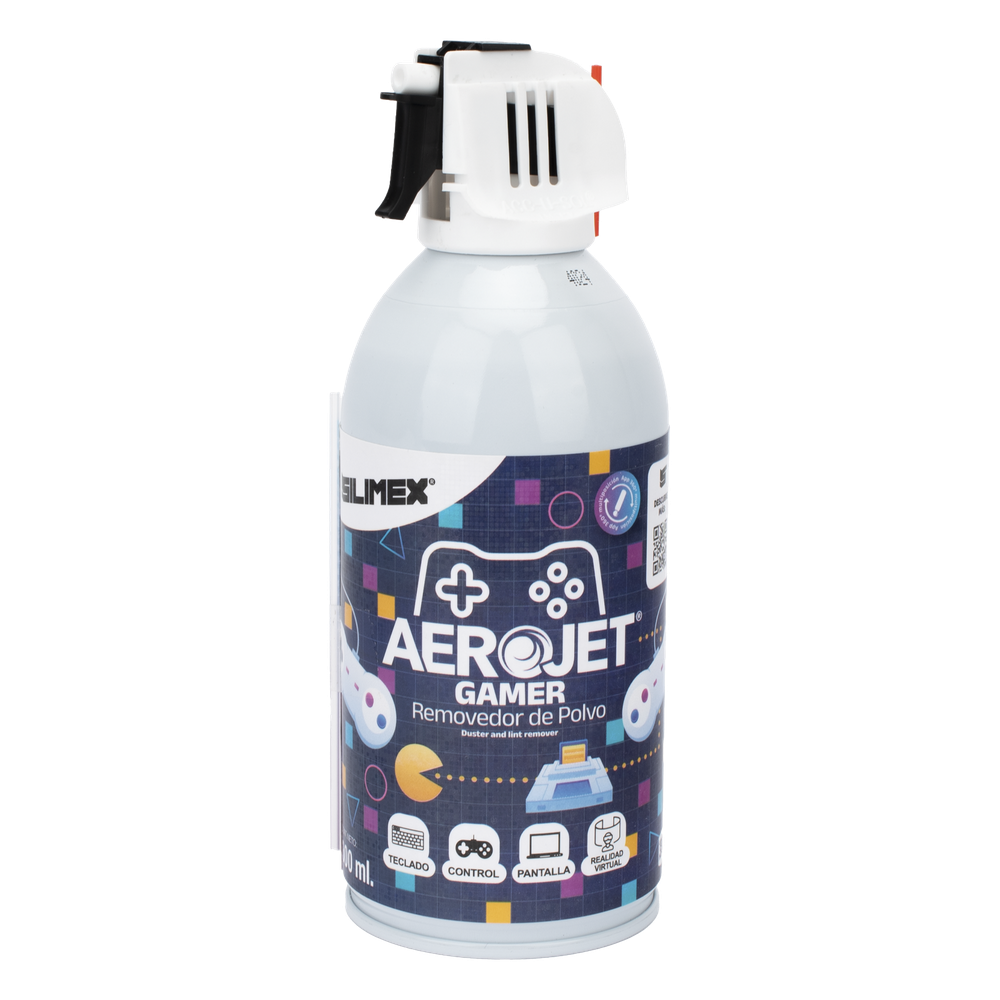 Removedor de Polvo Aerosol 300 ml 90 PSI Válvula 360° Sin CFCs ni HCFCs SILIMEX AEROJET-GAMER - Imagen 1
