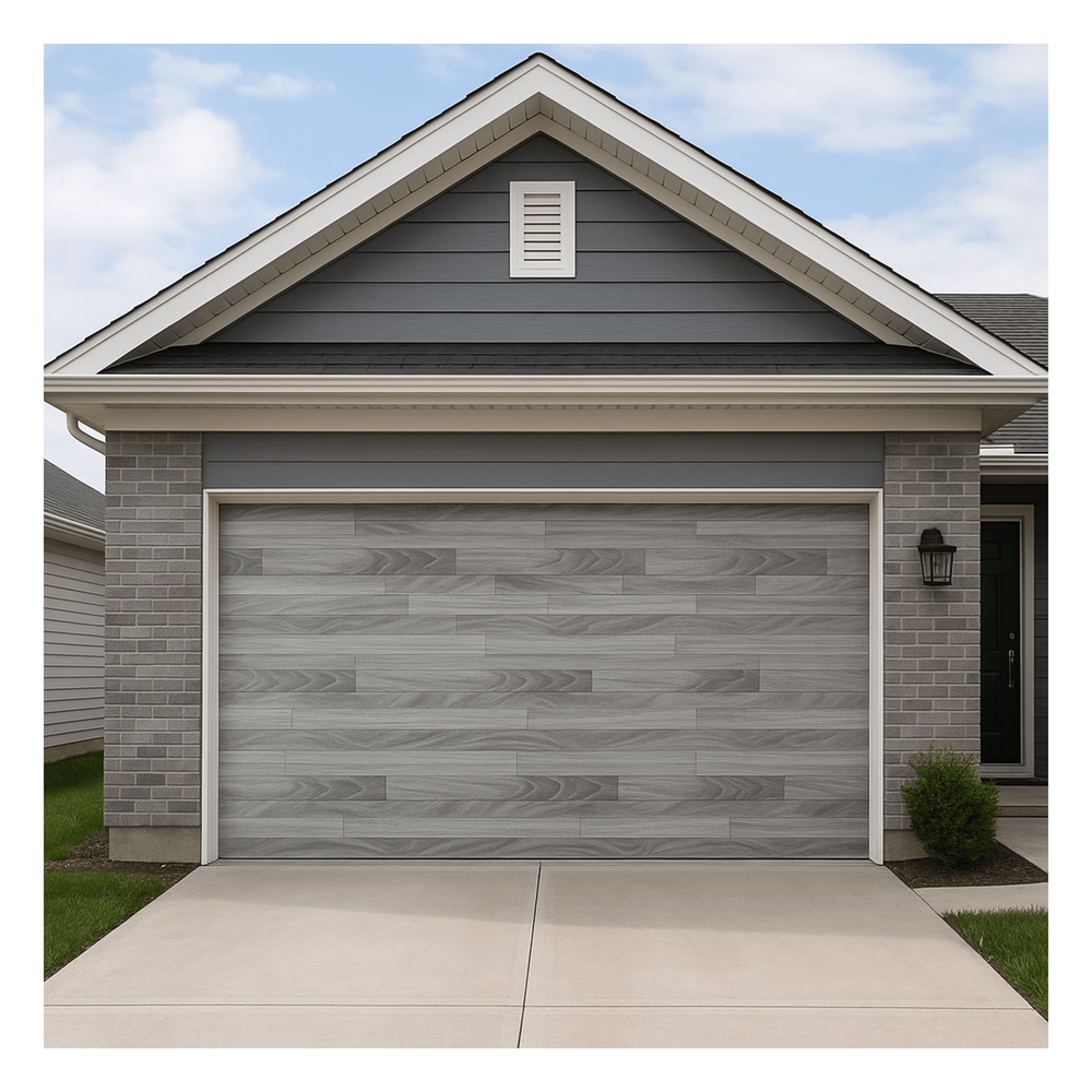 Puerta de Garage de Alta Calidad / Estilo Americano / Acabado Laminado PREMIUM / Color Gris / 8x7 Pies. ACCESSPRO - Imagen 1