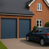 Puerta D / Garage D / Alta Calidad / Linea Central / Color GRIS / acabdo DELUXE / 9X8 pies / AISLADA / Estilo Americana. ACCESSPRO - Imagen 1