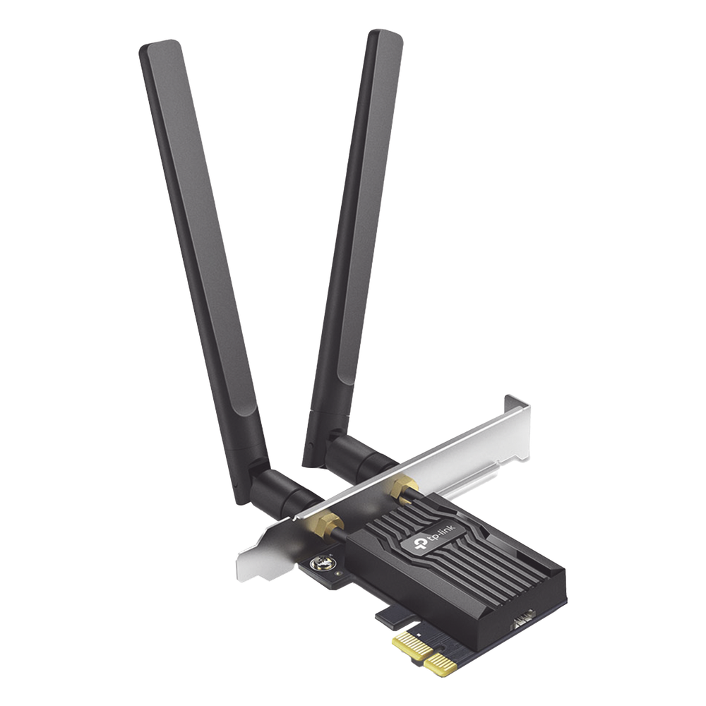 Adaptador PCIe Wi-Fi 6 / AX3000 Mbps / Doble Banda 2.4/5 GHz / MU-MIMO 2x2 / Bluetooth 5.2 / WPA3 / Antenas 2 dBi / Perfil Bajo y Completo TP-LINK - Imagen 1