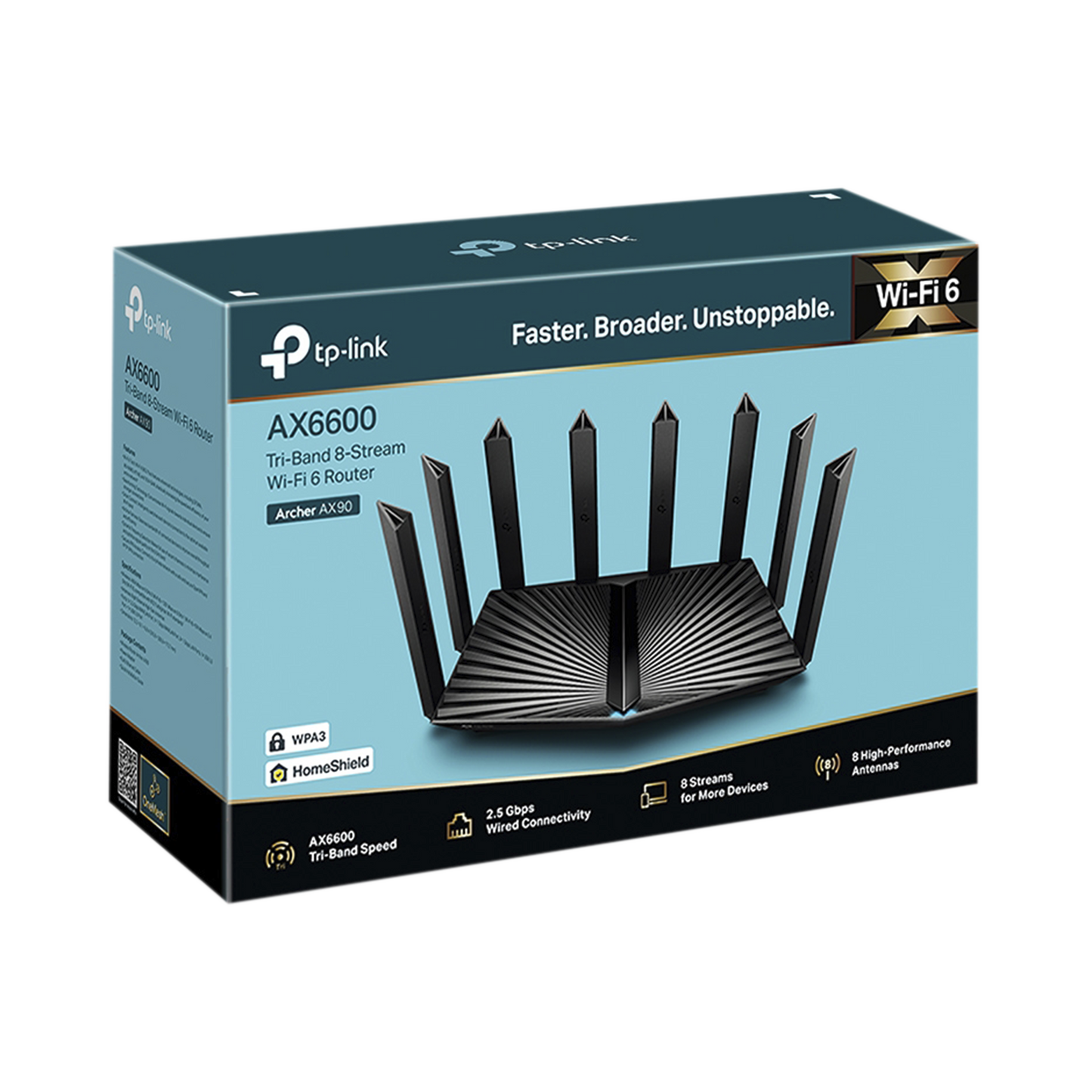 Router de juegos de banda triple AC5400 MU-MIMO 1 puerto WAN 10/100/1000 Mbps y 8 puertos LAN 10/100/1000 Mbps, 2 puerto USB 3.0 y 8 antenas. TP-LINK - Imagen 3