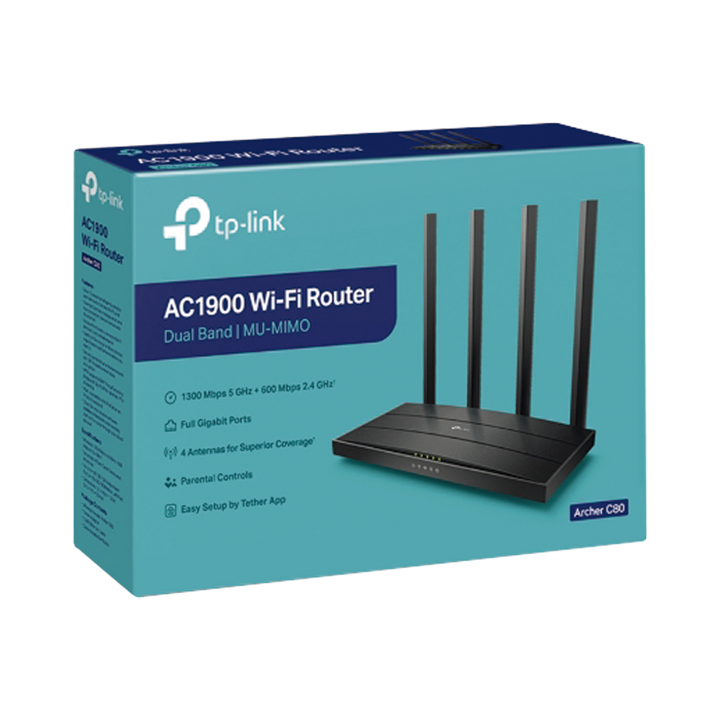 Router inalámbrico AC Wave 2 1900 doble banda 1 puerto WAN 10/100/1000 Mbps y 4 puertos LAN 10/100/1000 Mbps, MIMO 3X3, Beamforming TP-LINK - Imagen 2