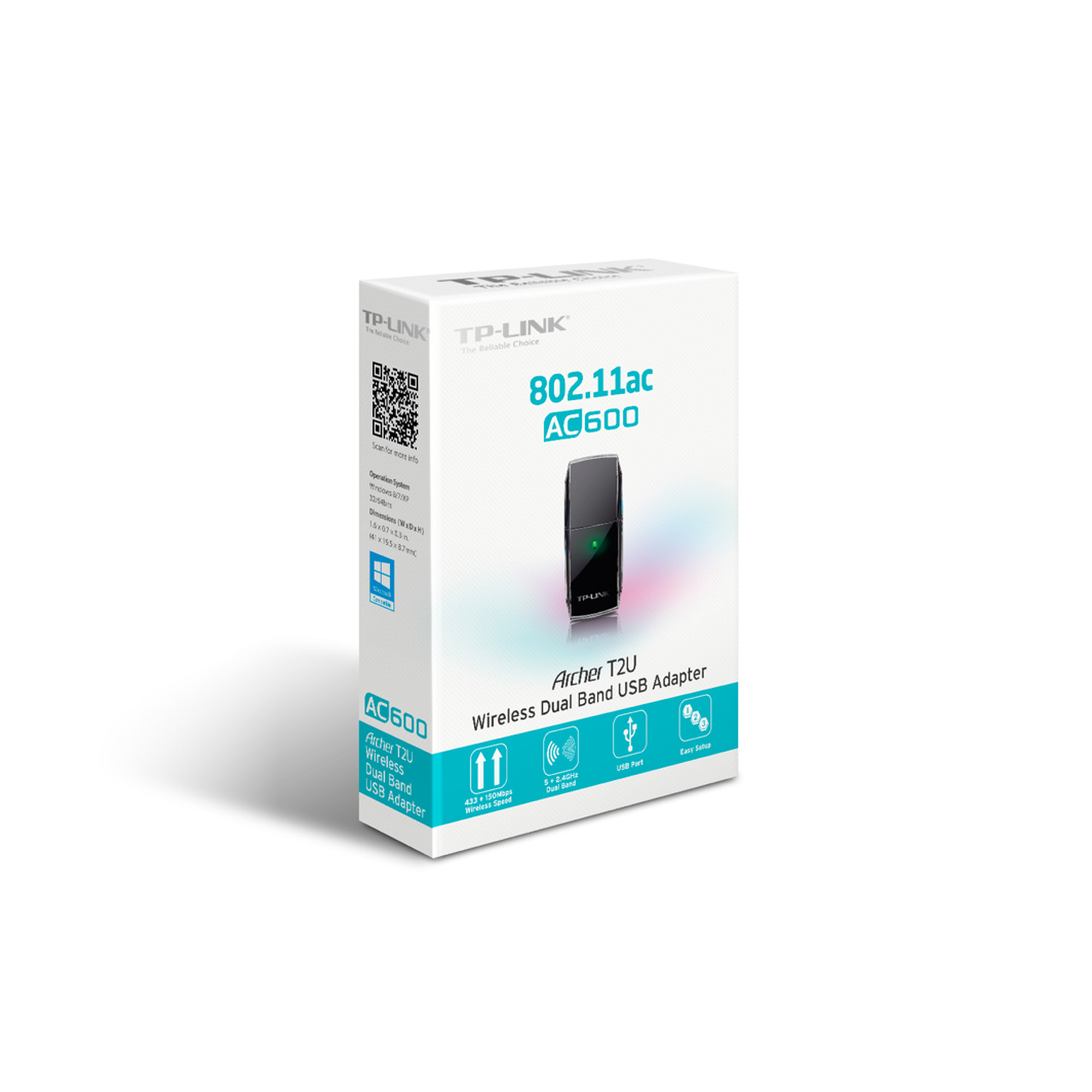 Adaptador USB inalámbrico doble banda AC 600 Mbps TP-LINK - Imagen 3